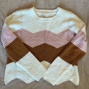 Women's Full Circle Chevron Knit Sweater